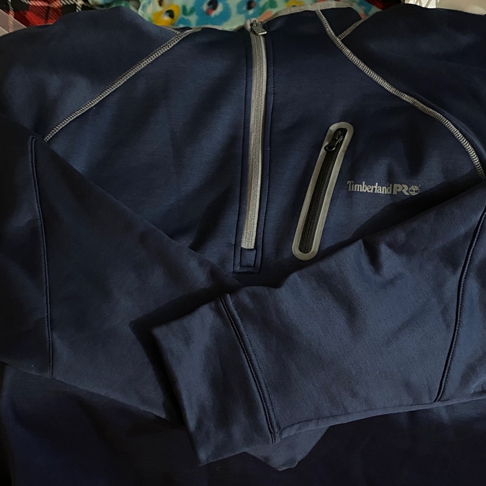Timberland PRO Navy Sweatshirt with Gray Accents